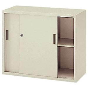 PLUS A4対応書庫 上下共用 引違い扉 18402