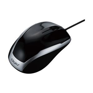 BlueLED式有線マウス ブラック MUS-UKT92BK 1個 MUS-UKT92BK