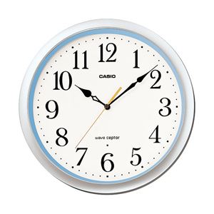 CASIO（カシオ） 壁掛け電波掛時計 シルバー＆ブルー IQ-76-8JF IQ-480J-8JF