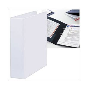 リングバインダー（A4タテ・2穴） 背幅7.8cm 白 1箱（24冊） DPVF-2-72W-ハコ