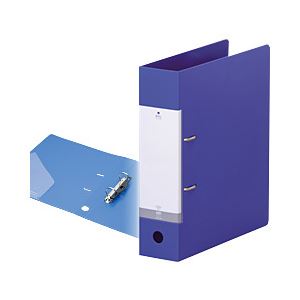 D型リングファイル（A4タテ・2穴） 背幅7.4cm・収容枚数650枚 青 1箱（20冊） G2280-8-ハコ