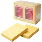 粘着メモ エコノミーパック ハーフ イエロー 7.6×5.1cm 1パック／12冊 1箱（12パック） 700487-ハコ