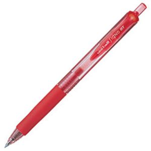（業務用セット） ノック式シグノ極細 インク色：赤 ボール径：0.38mm 単位：1本 【×50セット】