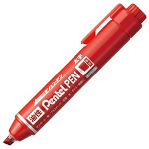 （業務用セット） ぺんてる ハンディ Pentel PEN 平芯・太字 NXN60 赤 1本 【×30セット】