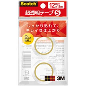 （業務用セット） スコッチ 超透明テープ（小巻） 1パック（2巻） 型番：CC1212-R2PN 【×30セット】