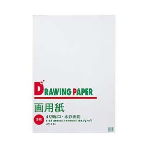 （業務用セット） 文運堂 画用紙 四ツ切（縦54.0×横38.0cm） 1パック（5枚）  【×30セット】