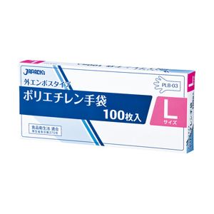 （業務用セット） ジャパックス LDポリエチレン手袋 L 1箱（100枚） 【×20セット】