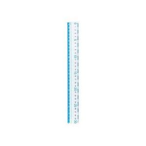 （業務用セット） アクリル直定規30cmブルー 【×20セット】