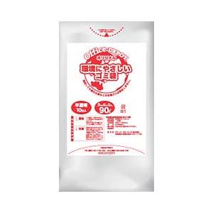 （業務用セット） オリジナルゴミ袋 半透明 90L 1パック（10枚） 【×20セット】