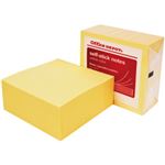 （業務用セット） 粘着メモ キューブ イエロー 7.6×7.6cm 1冊（400枚） 【×10セット】