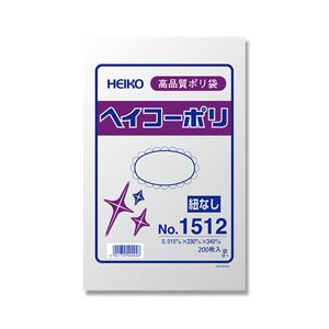 （業務用セット） ポリエチレン袋 薄口タイプ200枚入NO.12 34cmx23cm 【×10セット】