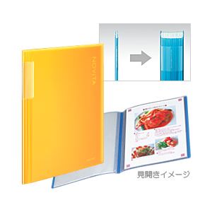 （業務用セット） コクヨ クリヤーブック ［ノビータ］（固定式） ポケット20枚 黄 【×10セット】
