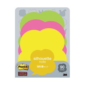 （業務用セット） ポストイット 強粘着ノート シルエットデザインシリーズ 吹き出し・3色 1パック（3冊） 型番：SSS-FKD 【×10セット】