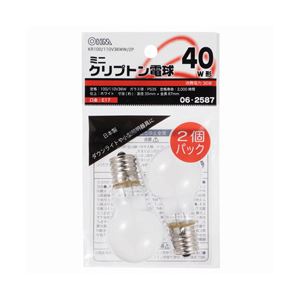 （業務用セット） オーム電機 ミニクリプトン電球 E17口金 ホワイト・36W 2個 型番：KR100／110V36WW／2P 【×10セット】
