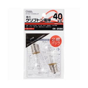 （業務用セット） オーム電機 ミニクリプトン電球 E17口金 クリア・36W 1パック（2個） 型番：KR100／110V36WC／2P 【×10セット】