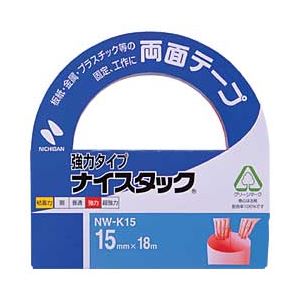 （業務用セット） ニチバン ナイスタック 両面テープ 強力タイプ テープ幅：1.5cm 【×10セット】