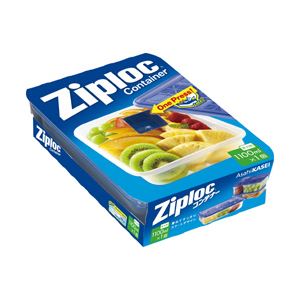 （業務用セット） 旭化成 ジップロックコンテナー 長方形 1100ml 1個  【×20セット】