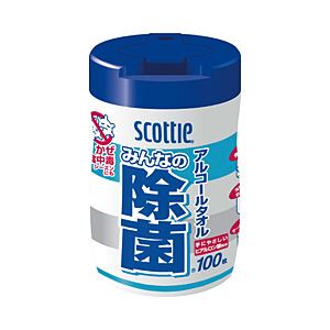 （業務用セット） クレシア スコッティ アルコールタオル みんなの除菌 本体 【×10セット】