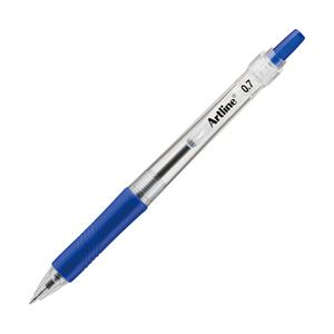 （業務用セット） ノック式油性ボールペン ボール径：0.7mm 青 1箱（10本） 【×5セット】
