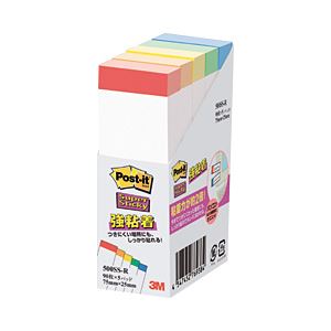 （業務用セット） ポスト・イット（R） 強粘着 ふせん レインボー5色パック 1パック（5冊） （ 7.5×2.5cm） 【×5セット】