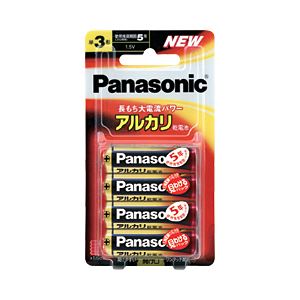 （業務用セット） パナソニック アルカリ乾電池 単3形 1パック（4本） 【×5セット】