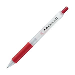 （業務用セット） ノック式ゲルボールペン ボール径：0.5mm 赤 1箱（10本） 【×5セット】