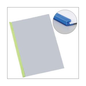 （業務用セット） スライドバーファイル（A4タテ） 10冊入 黄緑 【×5セット】