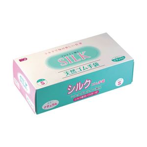 （業務用セット） IGO ラテックスシルクゴム手袋（粉付き） ナチュラル S 1箱（100枚） 【×5セット】