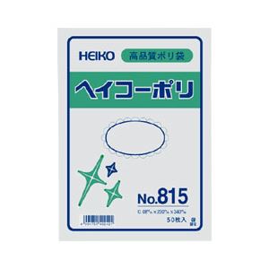 （業務用セット） ポリエチレン袋 厚口 50枚入 No.815：縦45×横30cm 【×5セット】