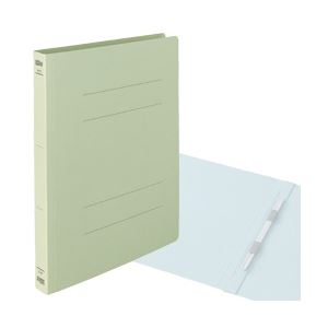 （業務用セット） 厚とじフラットファイル 10冊入 A4タテ グリーン 【×5セット】