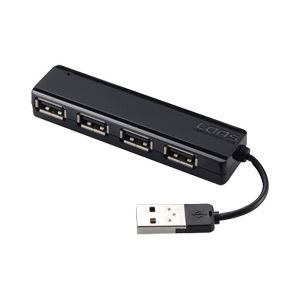 （業務用セット） ロアス スティック型4ポートUSBハブ ブラック UH-2294BK 【×5セット】
