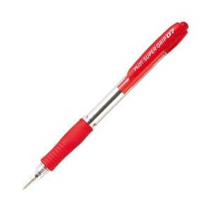 （業務用セット） パイロット スーパーグリップノック パック売 赤・0.7mm 1箱（10本） 【×5セット】