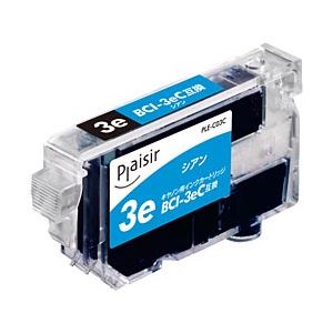 （業務用セット） キャノン（Canon） インクカートリッジ シアン 汎用 BCI-3eC対応 単位：1個  【×10セット】