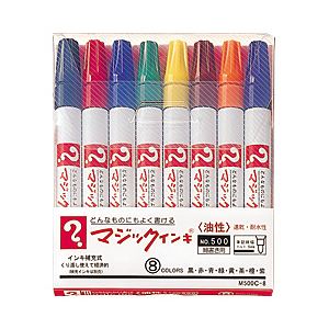 （業務用セット） 寺西化学工業 マジックインキ 細書き用 8色セット  【×10セット】