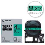 （業務用セット） 「テプラ」PROシリーズテープ スタンダード パステル 緑に黒文字 4mm 【×5セット】