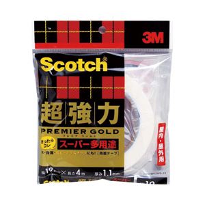 （業務用セット） スコッチ 超強力両面テープ プレミアムゴールド［スーパー多用途］ SPS-19 1.9cm×4m 1巻 【×3セット】