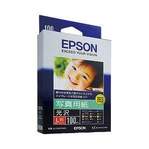 （業務用セット） エプソン（EPSON） 写真用紙（光沢） L判 1箱（100枚） 【×3セット】