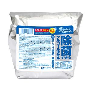 （業務用セット） エリエール 除菌できるアルコールタオル大容量 詰替用 1パック（400枚） 【×3セット】