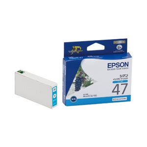 （業務用セット） エプソン（EPSON） インクカートリッジ シアン 型番：ICC47 単位：1個 【×3セット】