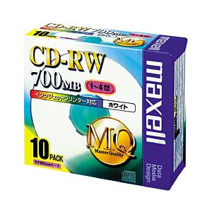 （業務用セット） 日立マクセル CD-RW 700MB ホワイトレーベル 個別ケース 10枚入 【×3セット】