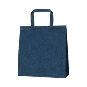 （業務用セット） 不織布バッグ 紺 Mサイズ：幅32.0×高さ45.0×マチ幅12.0cm 1パック（10枚） 【×3セット】