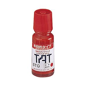 （業務用セット） タートスタンプ台 補充インク 赤  【×6セット】
