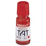 （業務用セット） タートスタンプ台 補充インク 赤  【×6セット】