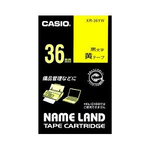 （業務用セット） カシオ（CASIO） ネームランド エコテープカートリッジ 黄に黒文字 36mm  【×5セット】