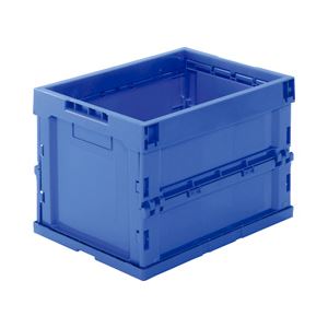（業務用セット） ハード折りたたみコンテナ 20L 青 【×2セット】