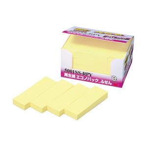（業務用セット） ポスト・イット（R） 強粘着 ふせん（7.5×2.5cm） パステルイエロー 1パック（10冊） 【×2セット】