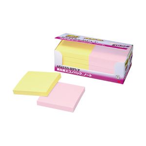 （業務用セット） ポスト・イット（R） 強粘着 ノート（7.5×7.5cm） パステル2色（イエロー・ピンク） 1パック（10冊） 【×2セット】