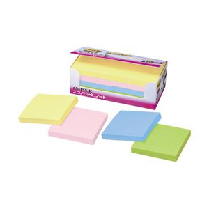 （業務用セット） ポスト・イット（R） 強粘着 ノート（7.5×7.5cm） パステル4色（イエロー・ピンク・ブルー・ピンク） 1パック（10冊） 【×2セット】