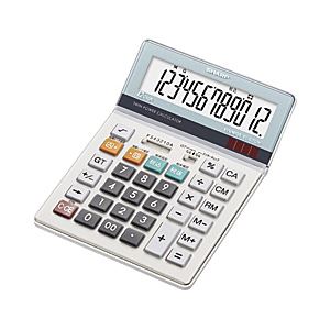 （業務用セット） シャープ 卓上大型電卓 12桁 縦19.7×横14.0×厚さ2.7cm EL-S752K-X 1個 【×2セット】