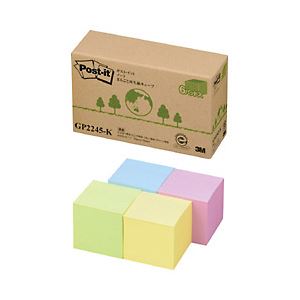 （業務用セット） ポスト・イット（R） まるごと再生紙キューブ ミニノート 4色 1パック（6冊） （5.0×5.0cm） 【×2セット】